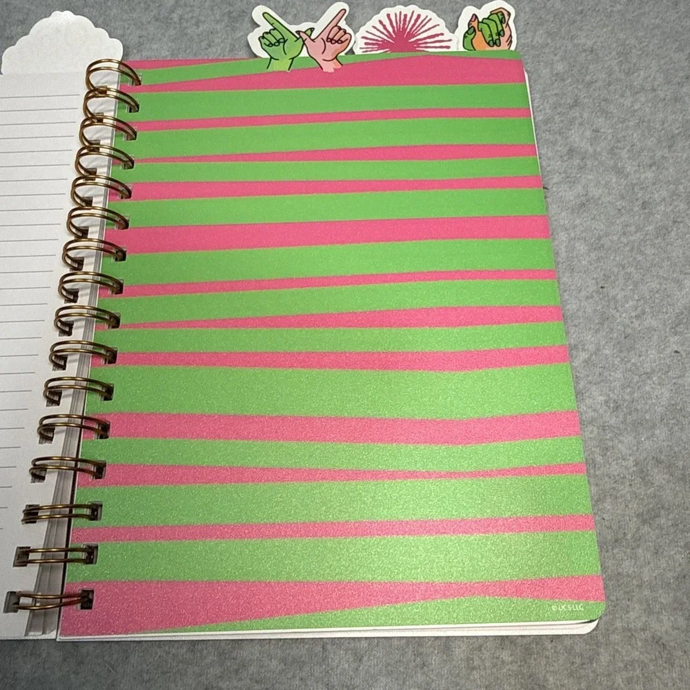Universal Studios Wicked Glinda Spiral‎ Notebook Tabs Journal Pink 6x9
